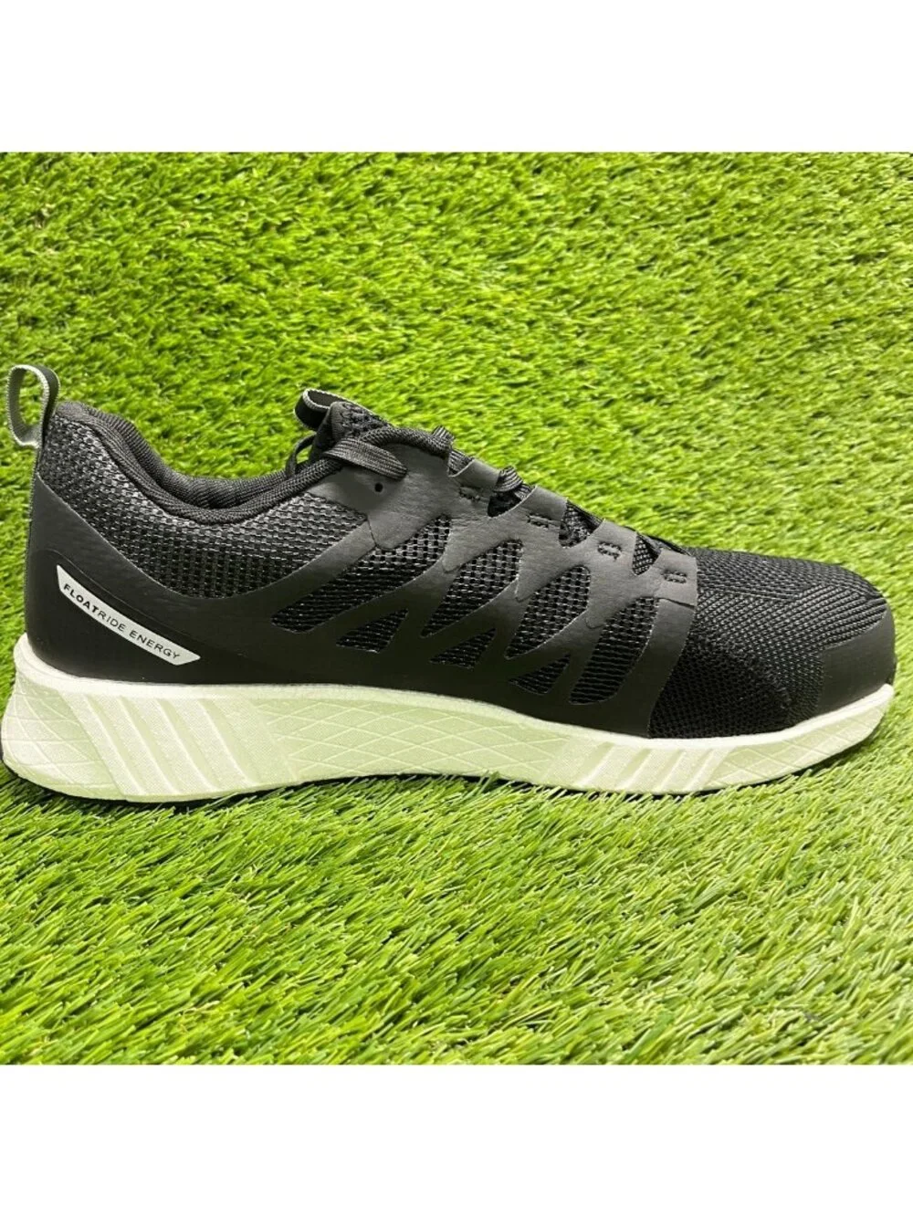 Reebok Fusion Flexweave Mens Size 15 Black White Composite Toe Safety Work Shoes